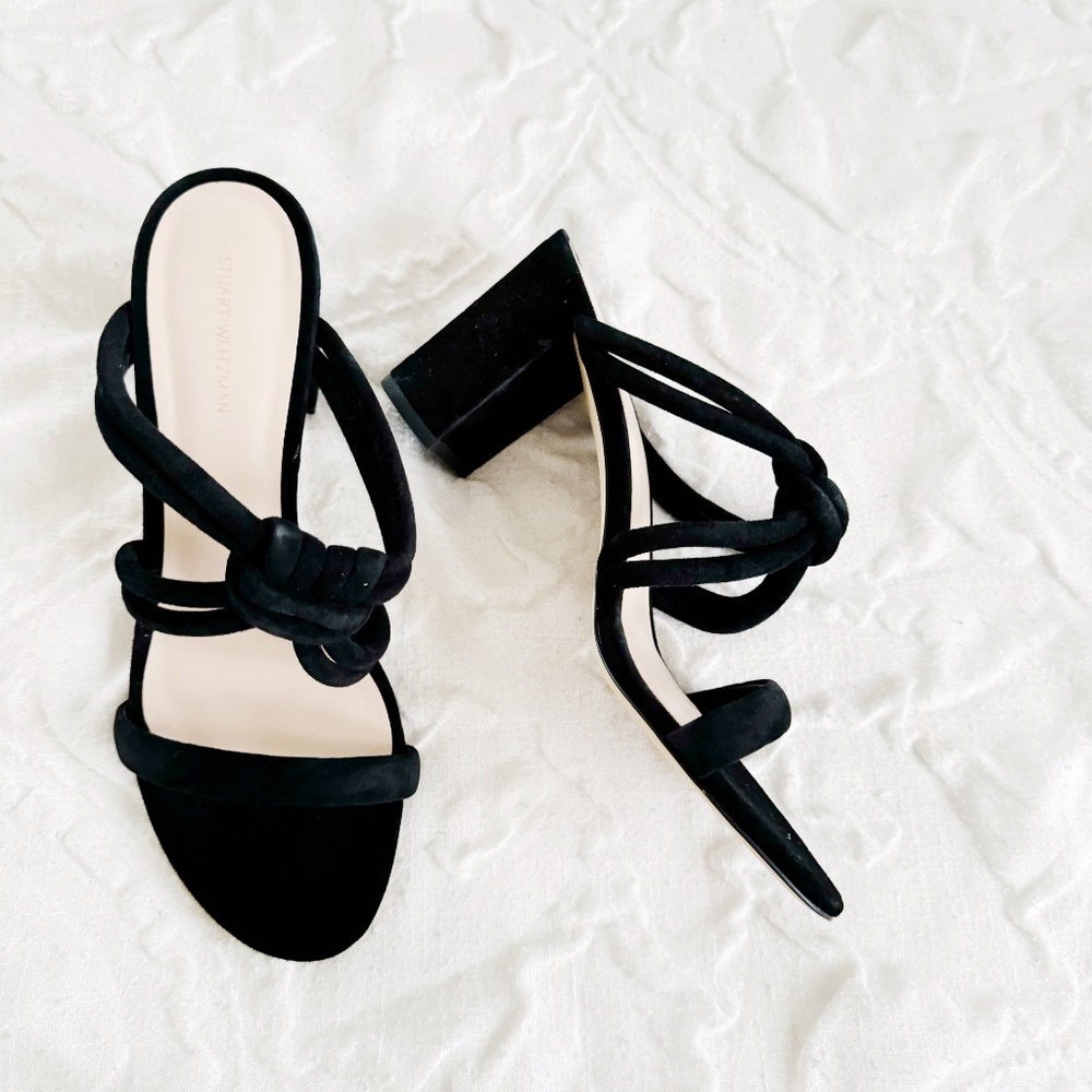 STUART WEITZMAN Twist Knot Block Heel Sandal Size… - image 4